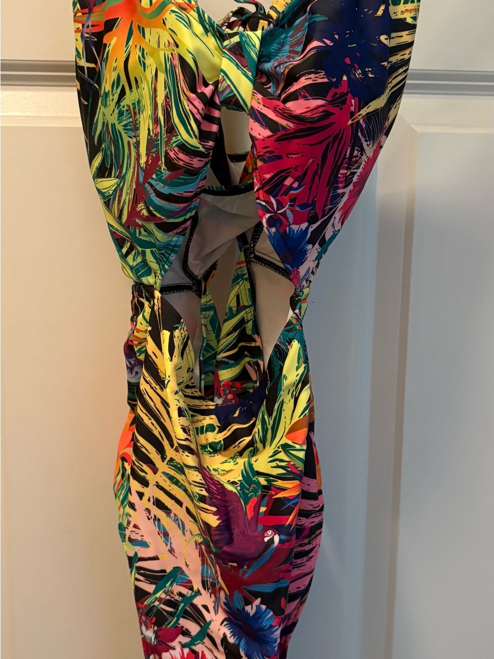 SHEIN WOMEN'S SWIM SUIT 1 PIECE TROPIC FULL FIT W/ CUTOUTS SWIMSUIT 3XL